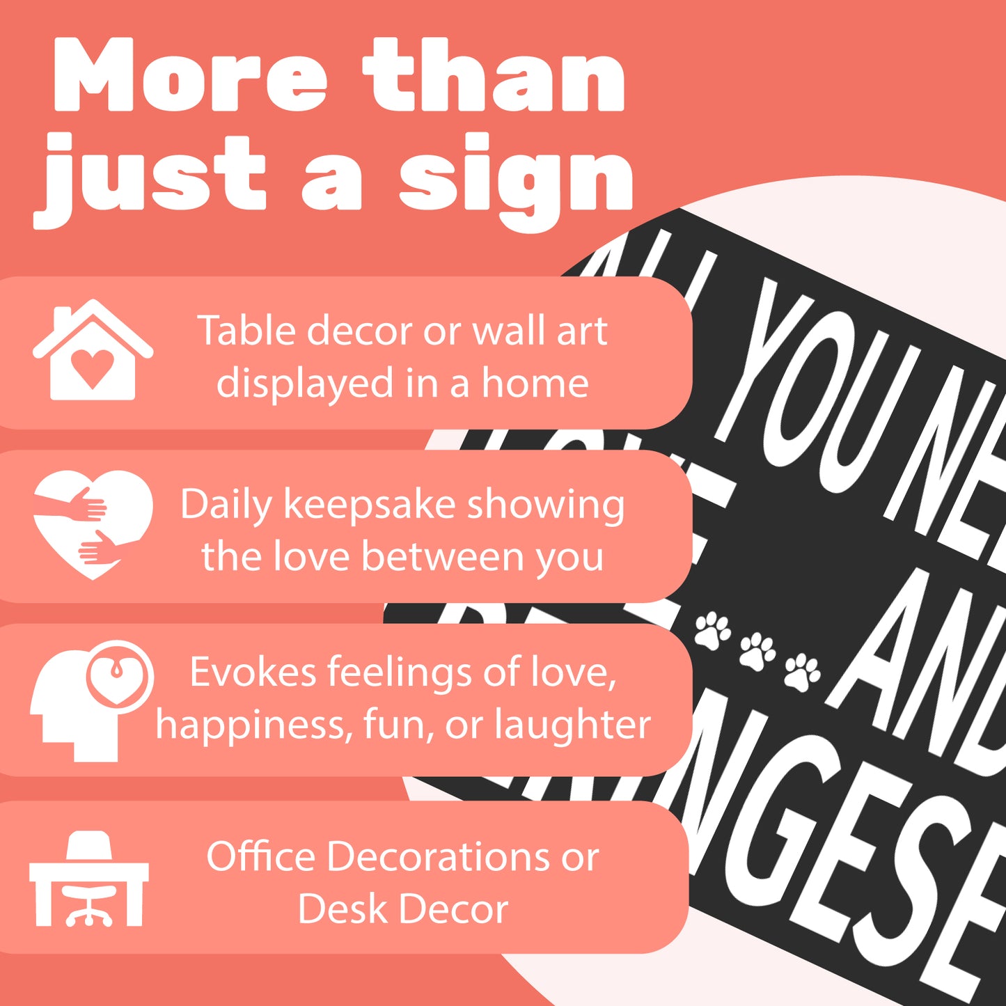 JennyGems All You Need is Love and a Pekingese - Wooden Box Sign - Pekingese Gift, Pekingese Mom