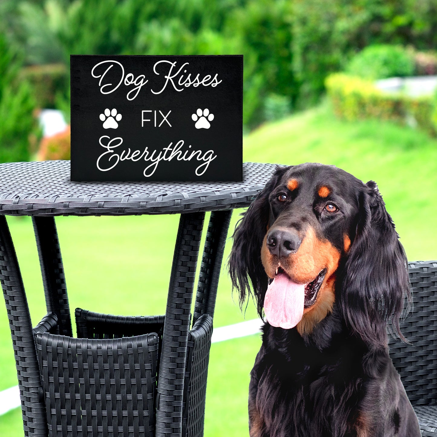 JennyGems Dog Kisses Fix Everything, 8x6 Box Sign, Dog Mom Gifts For Women, Dog Supplies, Dog Gifts, Dog Decor, Made in USA