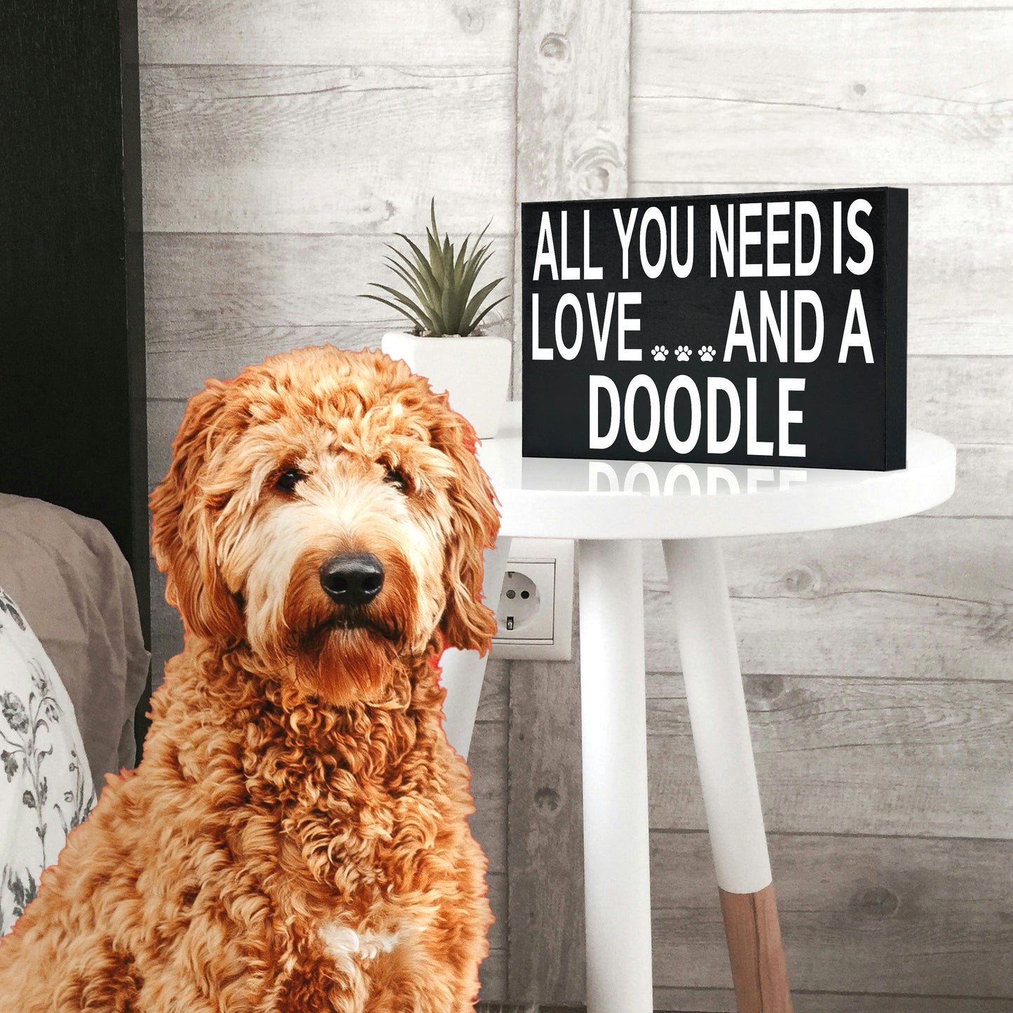 JennyGems All You Need Is Love and a Doodle Wooden Sign, Doodle Mom, Doodle Gifts, Doodle Decor, American Made
