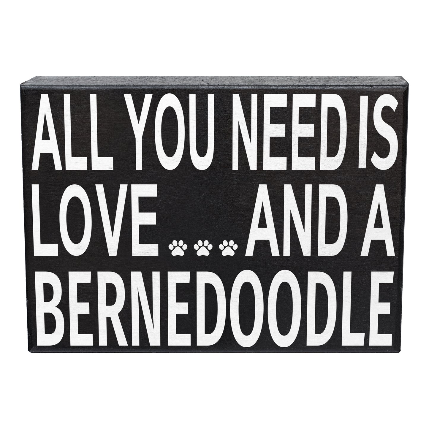 JennyGems Bernedoodle Sign | All You Need is Love and A Bernedoodle Wooden Sign | Bernedoodle Decor | Bernedoodle Gifts