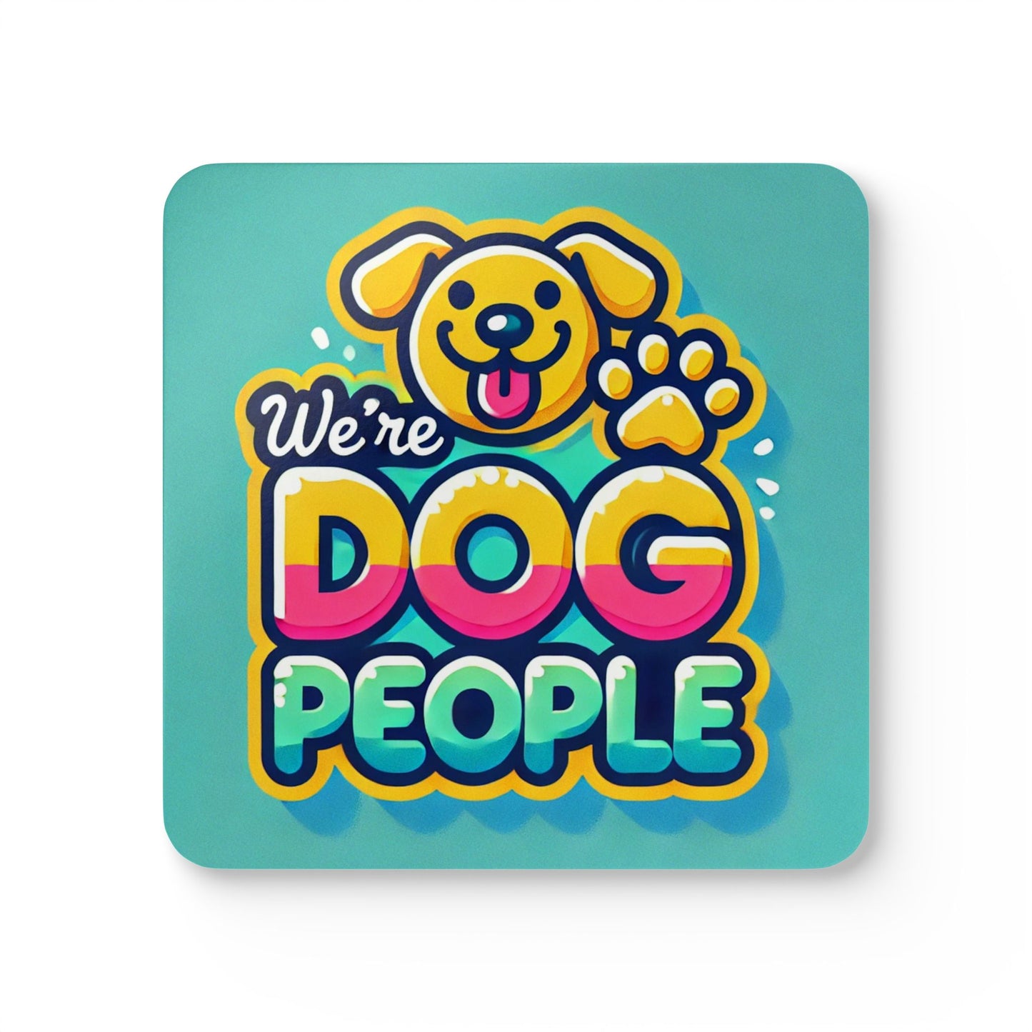 Silly We're Dog People Corkwood Coaster Set