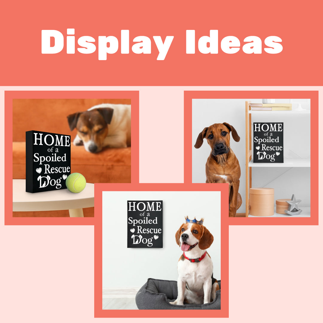 JennyGems Dog Accessories, Home Of A Spoiled Rescue Dog, Home Decor, Gift For Mom, Dog Stuff, Puppy Supplies, Cool Stuff, Desk Decor, Housewarming Gift
