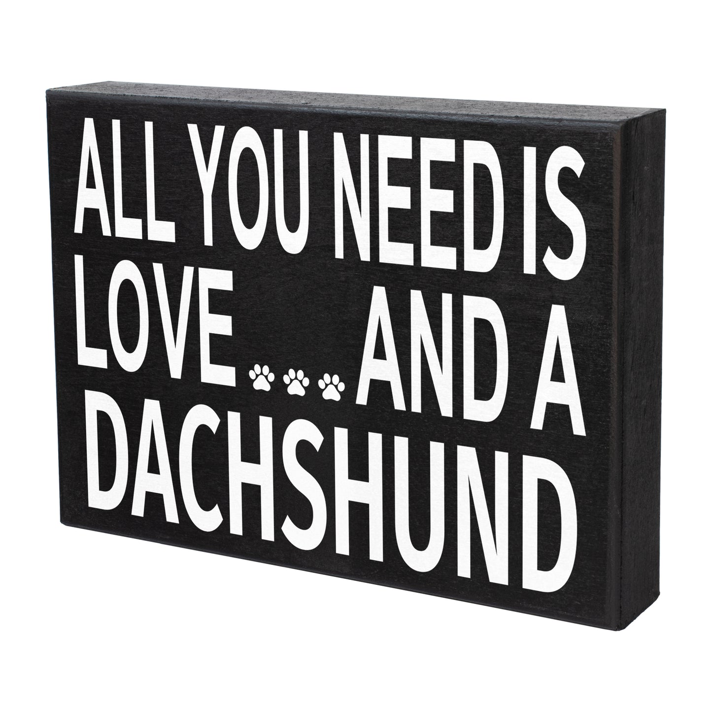 JennyGems Dachshund Dog Signs, Dachshund Wiener Dog Gifts, All You Need is Love and a Dachshund Wooden Box Sign, Dachshund Dog Lover Gifts, Doxie Dachshund Decor, Wiener Dog Stuff, Dog Mom Gifts