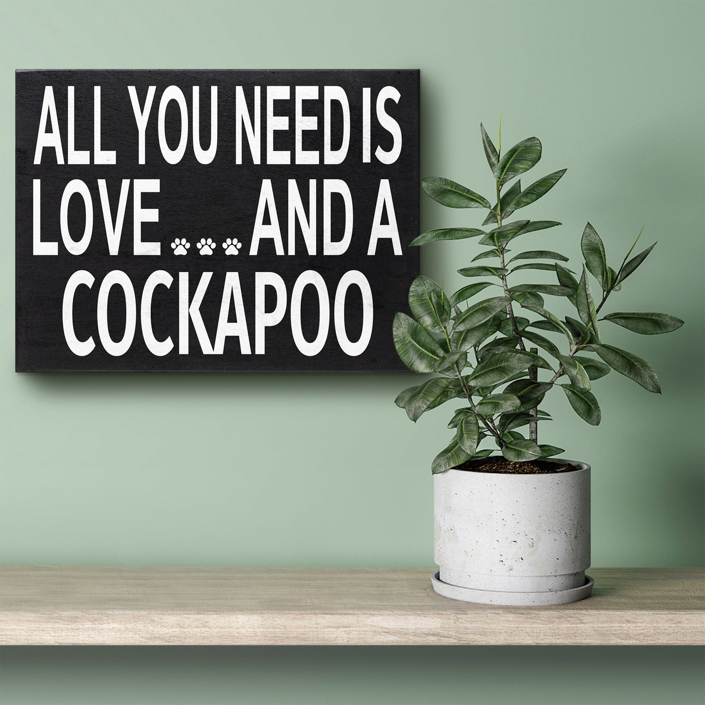 JennyGems Cockapoo Gifts, All You Need Is Love and a Cockapoo, Wood Box Sign, Dog Lover Gifts for Women, Dog Signs for Home Decor