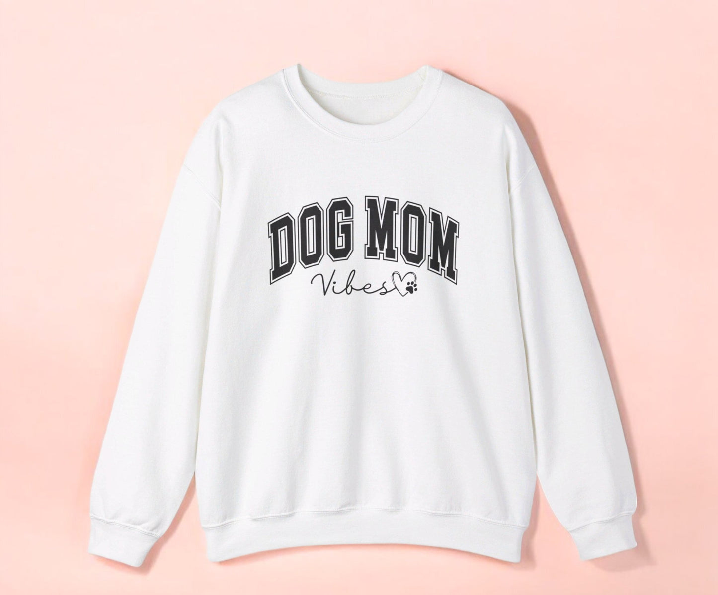 Dog Mom Vibes Crewneck Sweatshirt, Stylish Unisex Dog Lover Sweatshirt