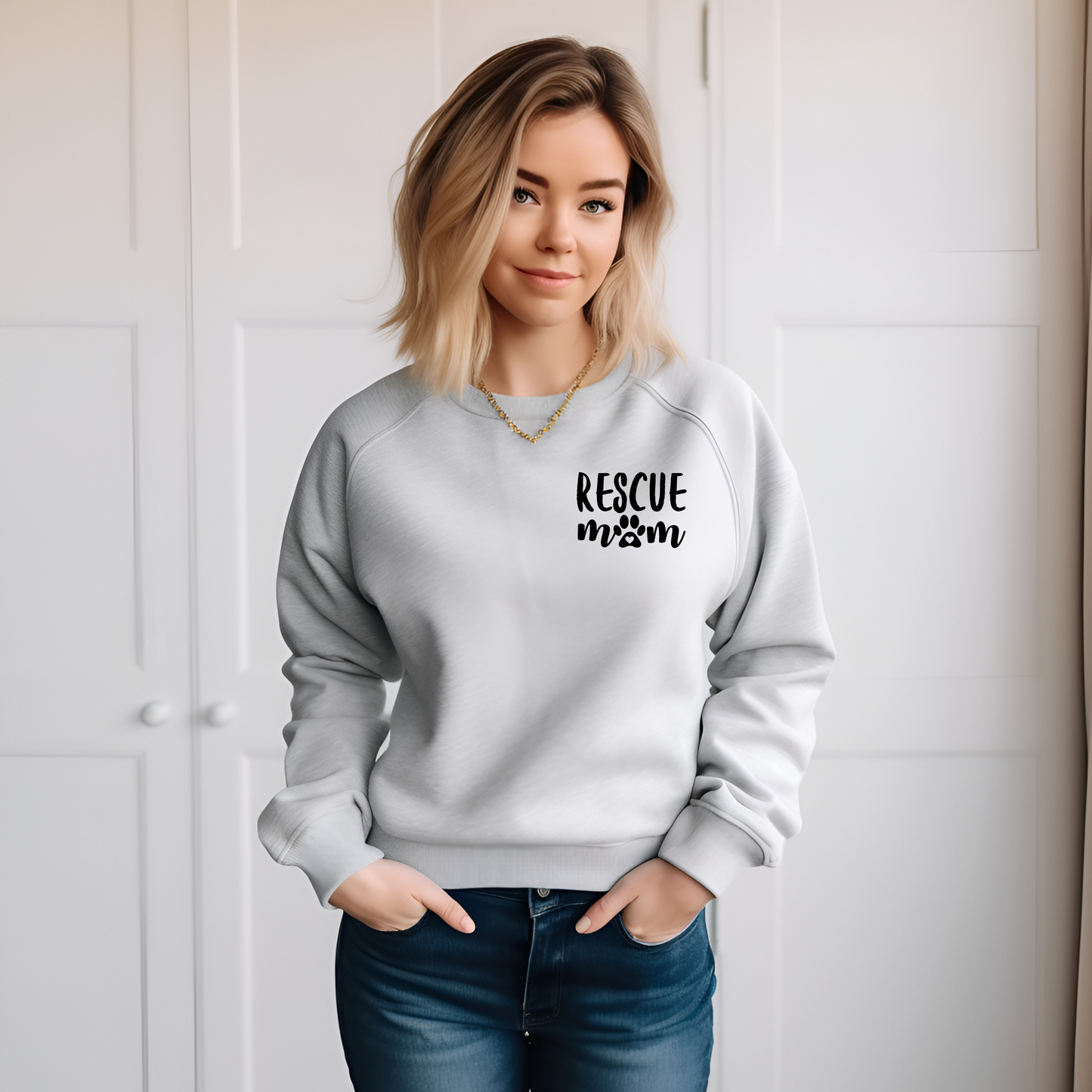 Rescue Mom Unisex Crewneck Sweatshirt