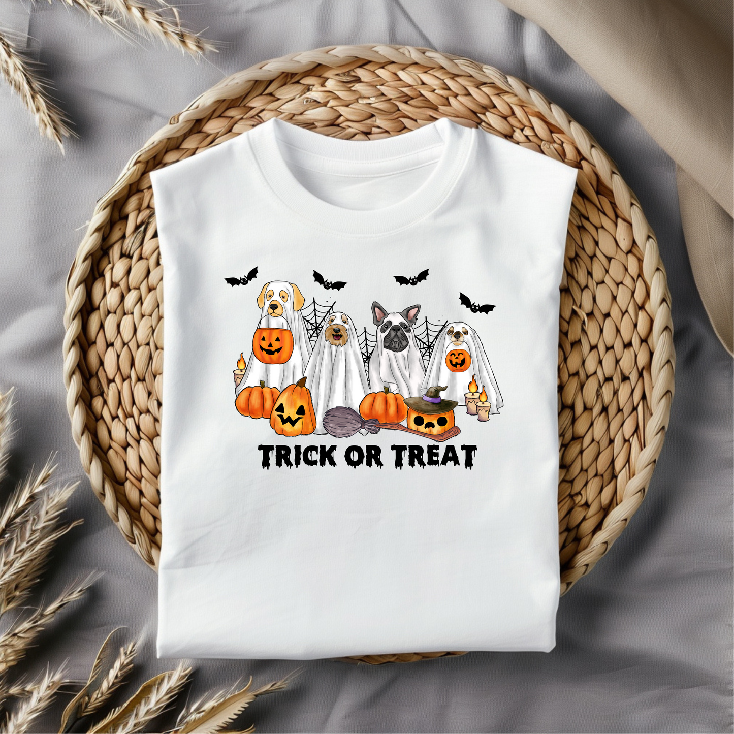 Halloween Trick or Treat Dog Mom Shirt.