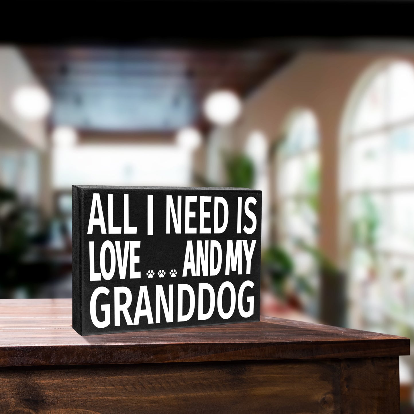 JennyGems Granddog Gifts, Dog Grandma Gifts, All I Need Is Love and My Granddog Wooden Sign, Grandpa Gifts, Grandparents Day, Made in USA