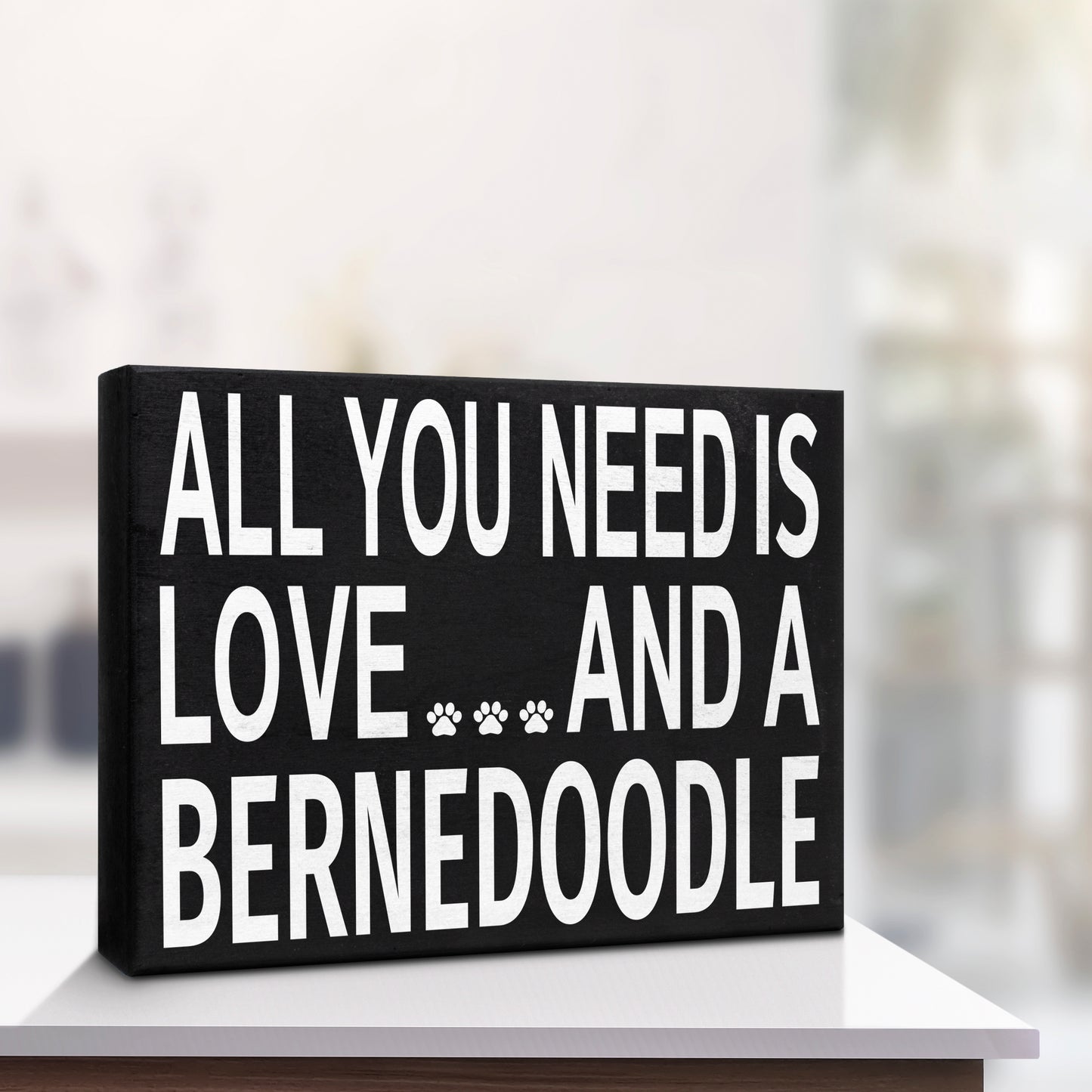 JennyGems Bernedoodle Sign | All You Need is Love and A Bernedoodle Wooden Sign | Bernedoodle Decor | Bernedoodle Gifts