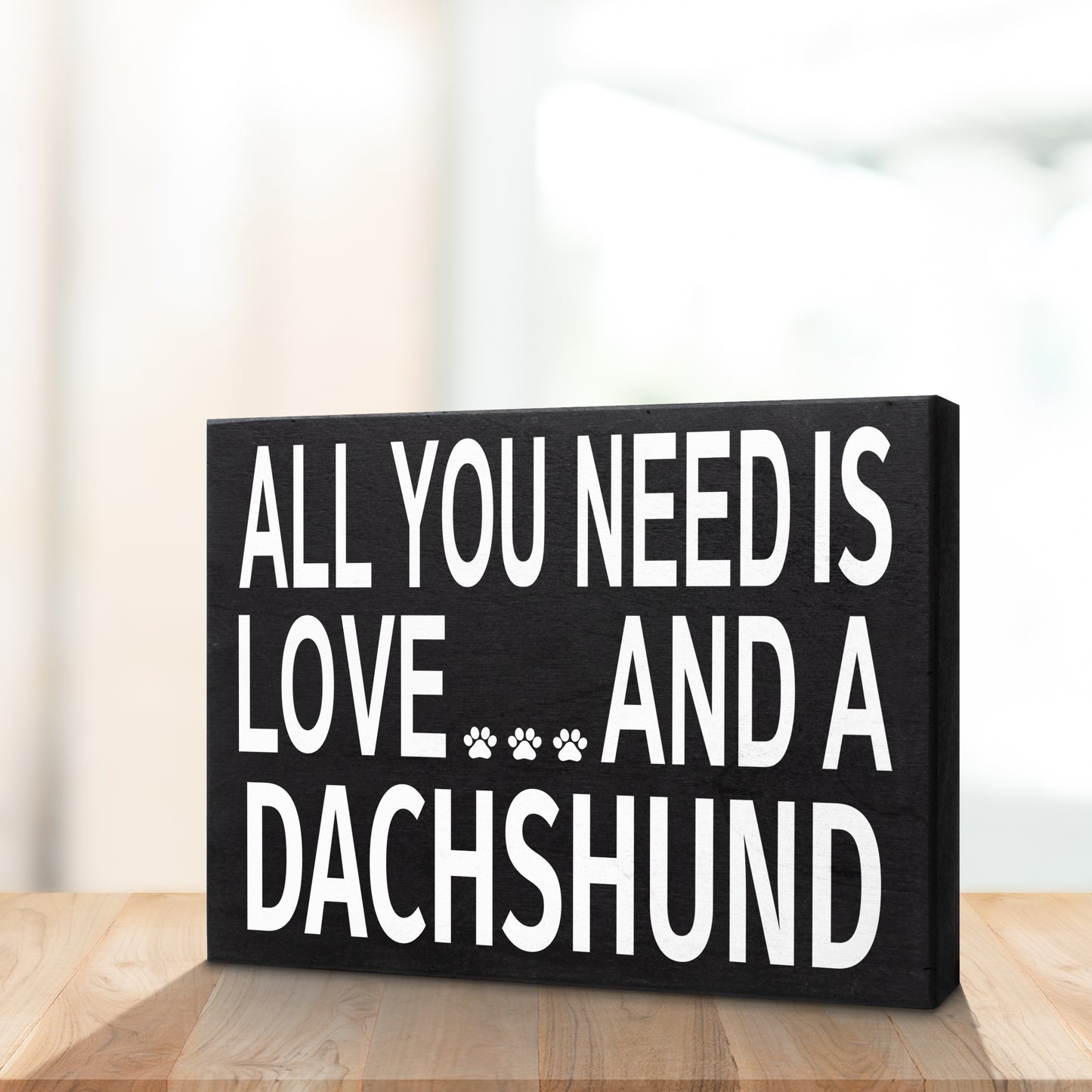 JennyGems Dachshund Dog Signs, Dachshund Wiener Dog Gifts, All You Need is Love and a Dachshund Wooden Box Sign, Dachshund Dog Lover Gifts, Doxie Dachshund Decor, Wiener Dog Stuff, Dog Mom Gifts