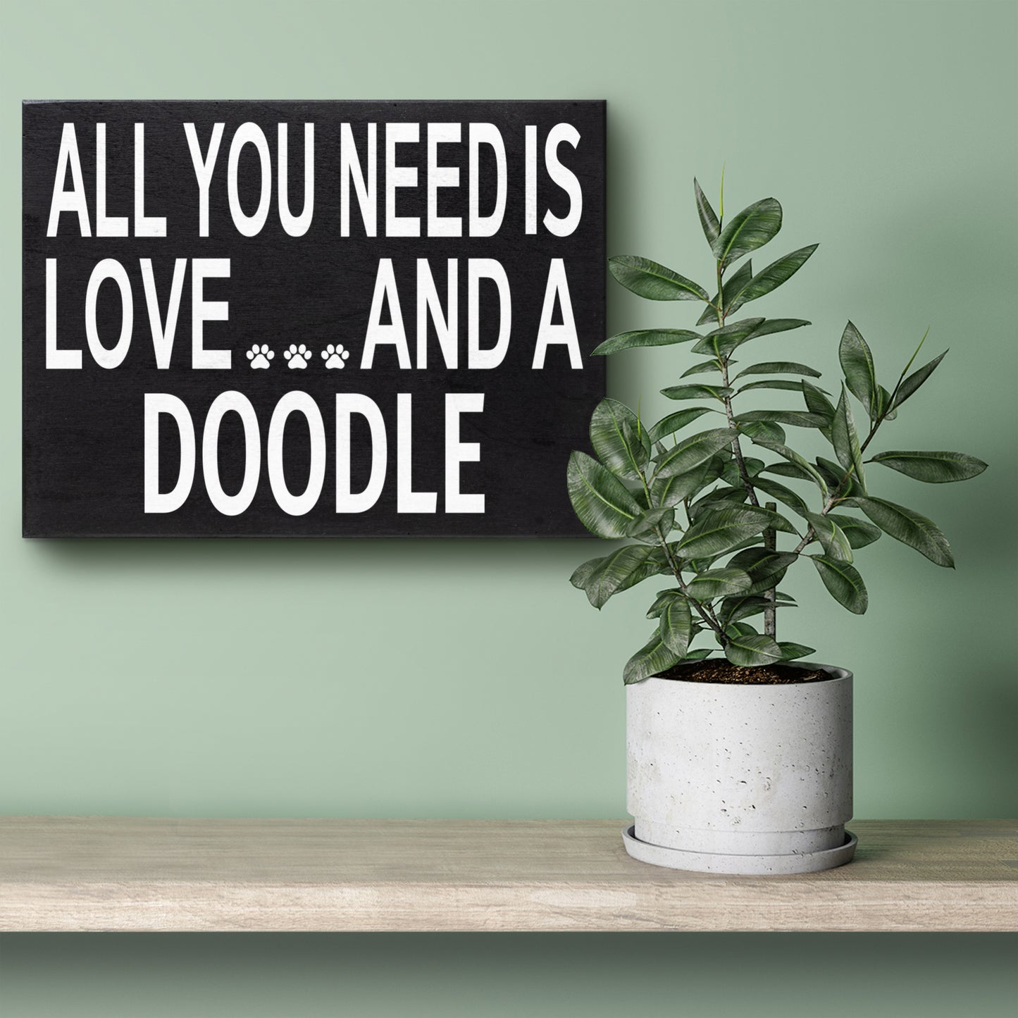 JennyGems All You Need Is Love and a Doodle Wooden Sign, Doodle Mom, Doodle Gifts, Doodle Decor, American Made