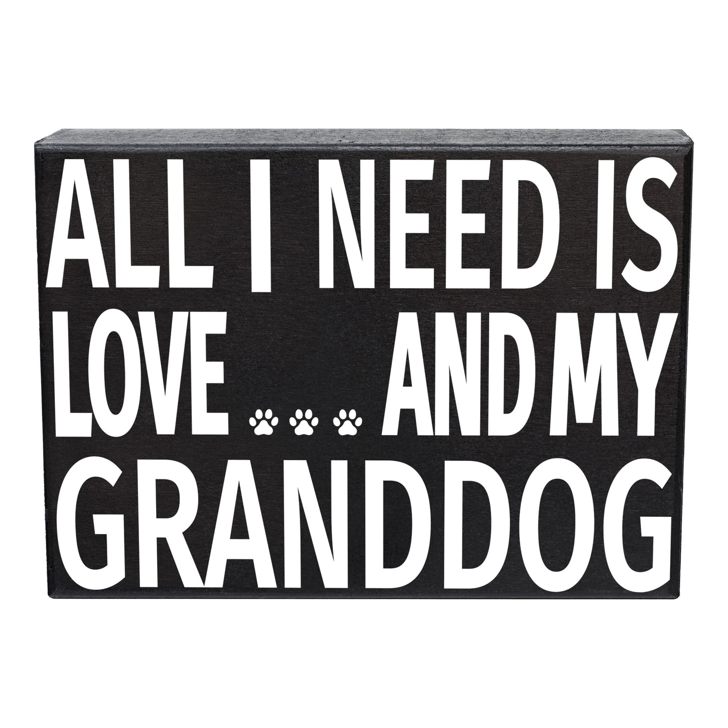 JennyGems Granddog Gifts, Dog Grandma Gifts, All I Need Is Love and My Granddog Wooden Sign, Grandpa Gifts, Grandparents Day, Made in USA