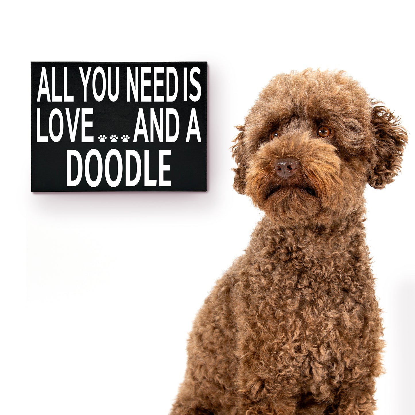 JennyGems All You Need Is Love and a Doodle Wooden Sign, Doodle Mom, Doodle Gifts, Doodle Decor, American Made