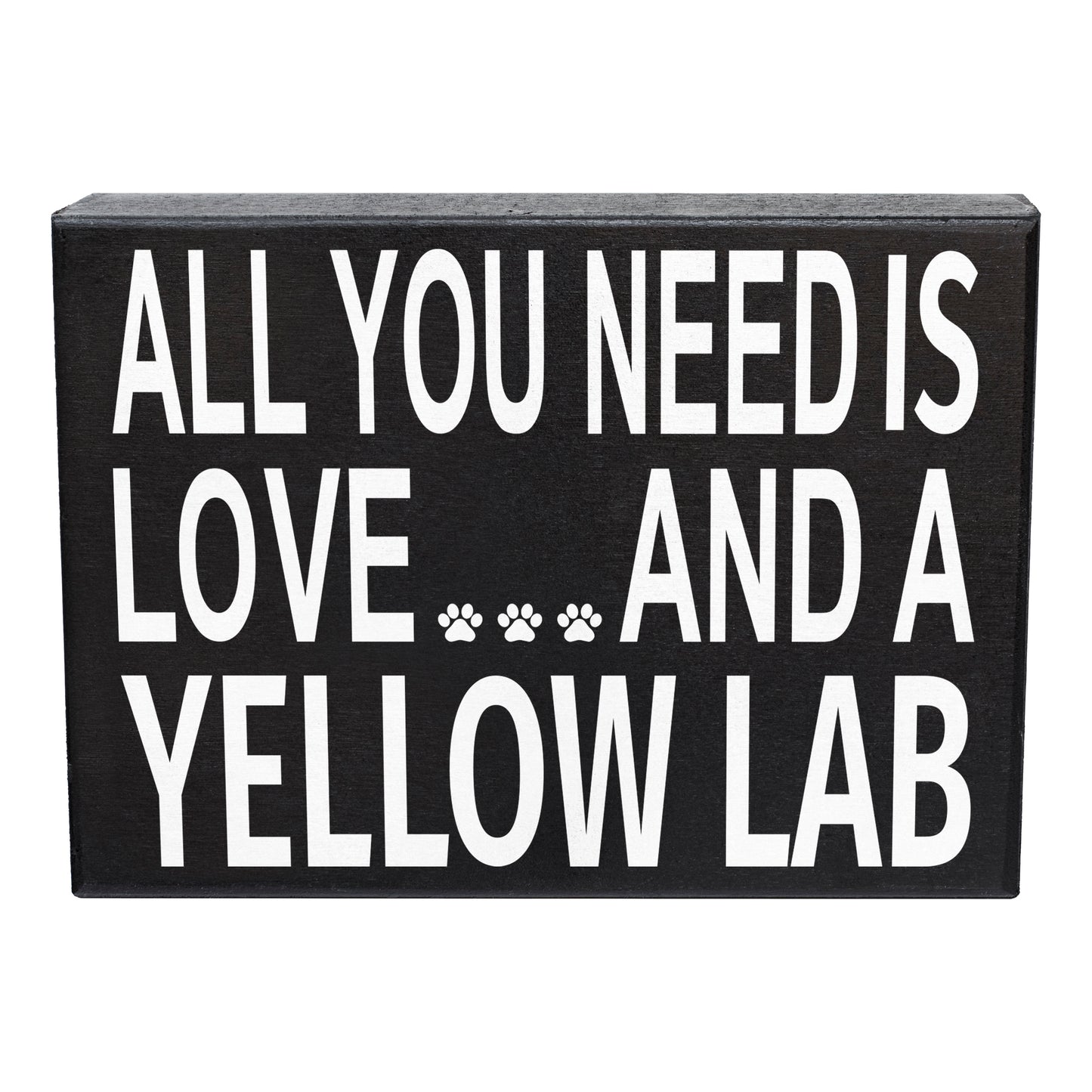 JennyGems Yellow Lab Gifts, All You Need Is Love and a Yellow Lab Wooden Sign, Yellow Lab Dog Mom, Labrador Retriever Dog, Made in USA