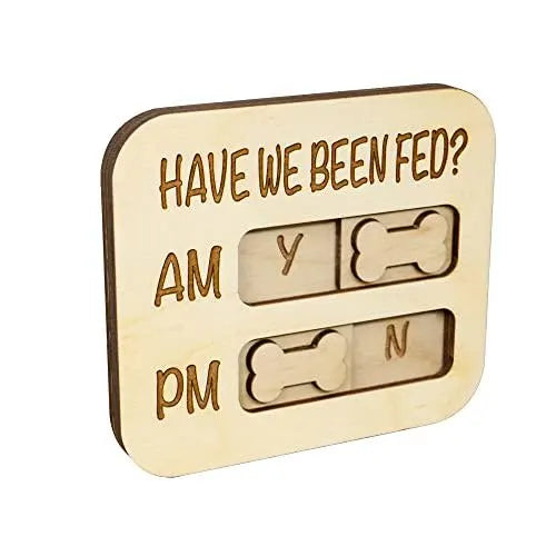 Did You Feed the Dogs? AM/PM Flip Sign Magnet – Dog Feeding Tracker, Feeder Reminder, Daily Pet Care Chart