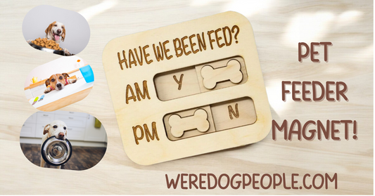 Did You Feed the Dogs? AM/PM Flip Sign Magnet – Dog Feeding Tracker, Feeder Reminder, Daily Pet Care Chart